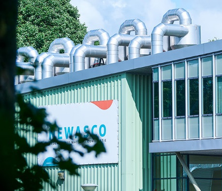 Wasserij Van Houten Newasco container stoomketel